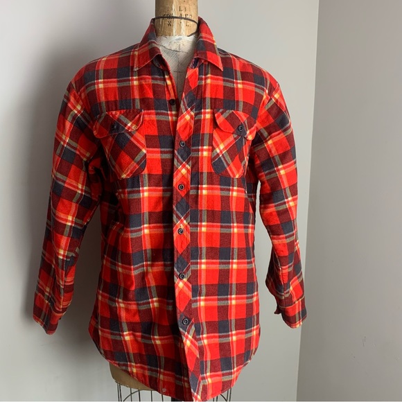Vintage Northern Summit Vintage Red Plaid Jacket Shacket Warm Size Medium M - Picture 1 of 13